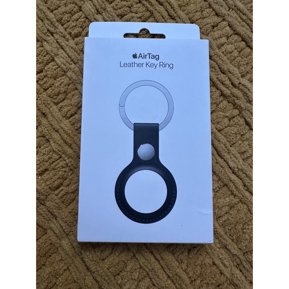 Apple AirTag Leather Key Ring Unisex OS Midnight Excellent MMF93ZM/A Genuine